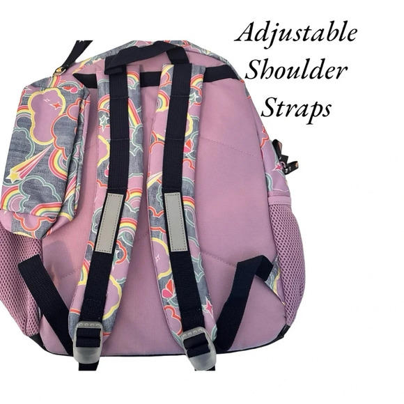 NWT Girls 3 Piece Backpack Book Bag Utility Pouch And Lunch Kit - Picture 2 of 7